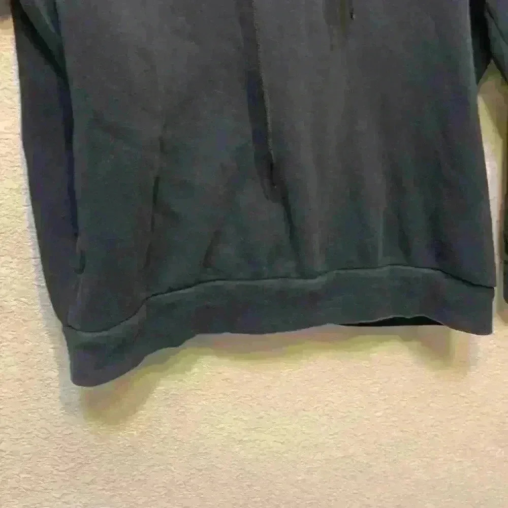 Black Adidas hooded sweatshirt sz L athletic athleisure activewear * faded - Picture 5 of 7